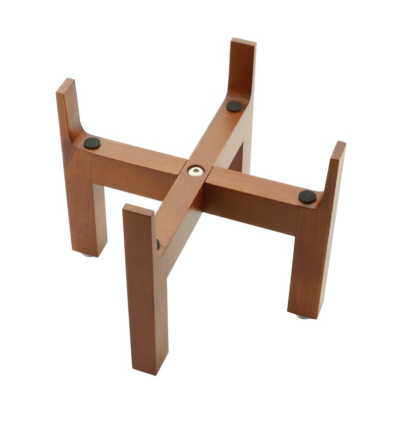 Slopper Stopper Elevated Dog Bowl Stand, Wooden Stand Only, 8 Inch, Bowl Edge Height 10", for 9.84" Dia Bowls Only - Image 1